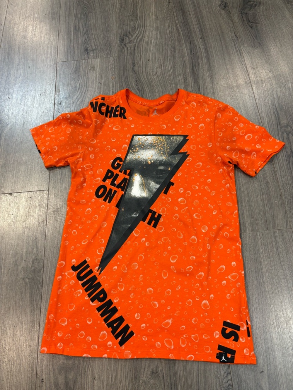 Jordan Orange Graphic Gatorade Lightning Tee